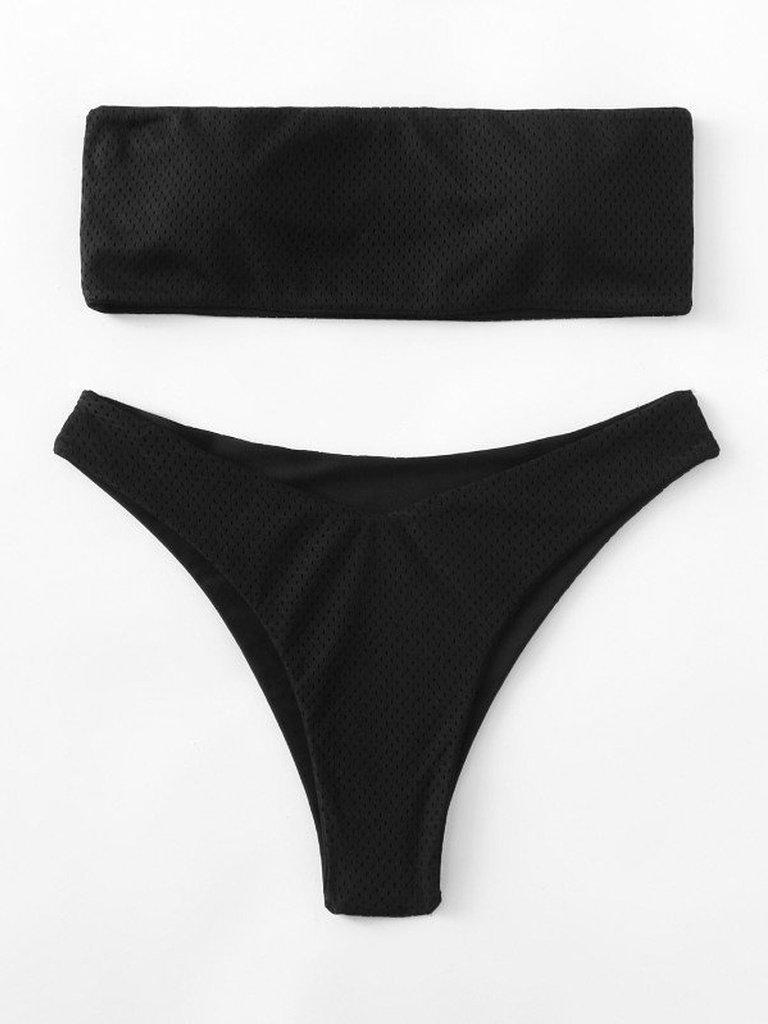 Bandeau Bikini Set-swimwear-Des Mess
