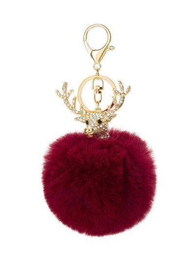 Antlers Detail Pom Pom Keychain-others-Des Mess