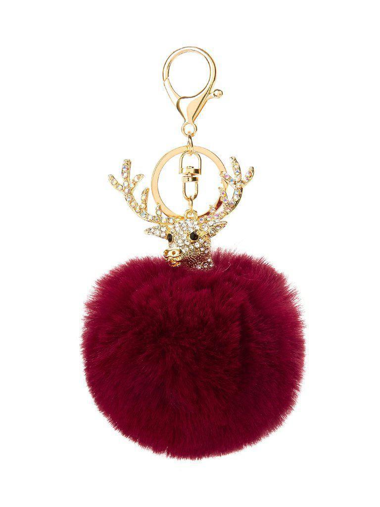 Antlers Detail Pom Pom Keychain-others-Des Mess