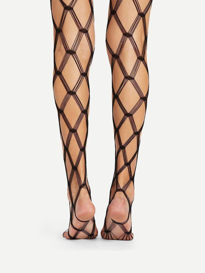 Mesh Design Pantyhose Stockings-accessories-Des Mess