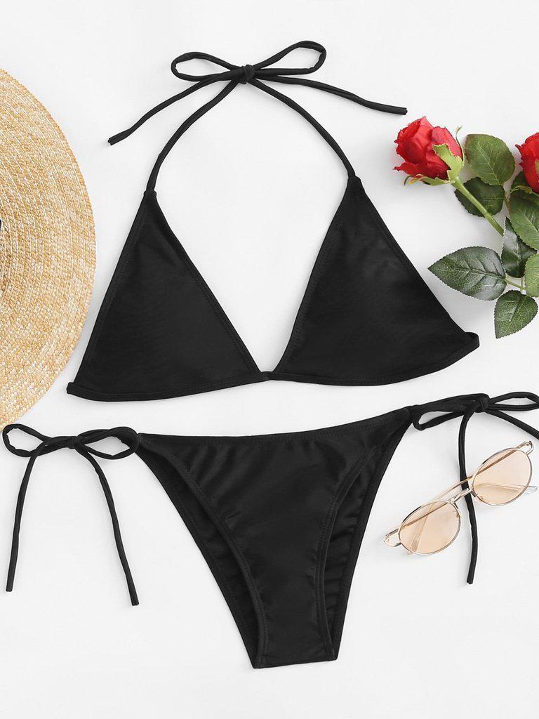 Self Tie Bikini Set-swimwear-Des Mess
