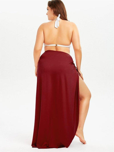 Wrap Spaghetti Straps Cover Up-swimwear-Des Mess
