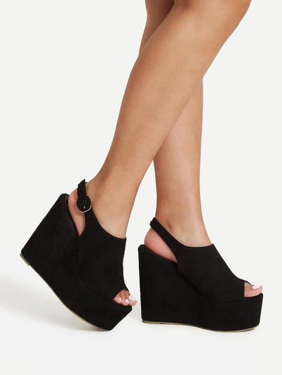 Platform Open Toe Heeled Wedges-shoes-Des Mess