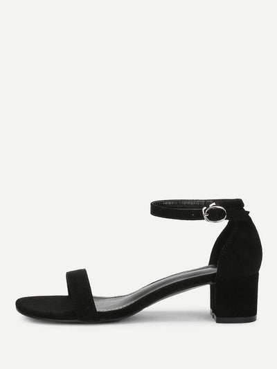 Ankle Strap Two-Piece Block-Heel Sandals-shoes-Des Mess