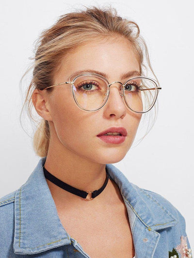 Clear Frame Cat Eye Glasses-accessories-Des Mess