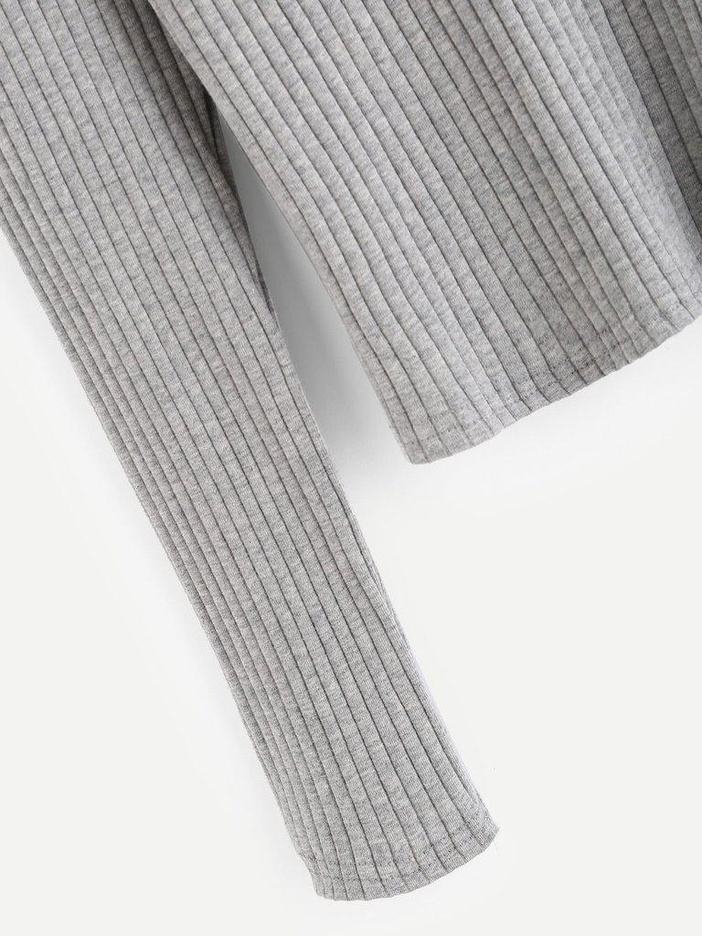 Criss Cross Back Ribbed Tshirt-outerwear-Des Mess