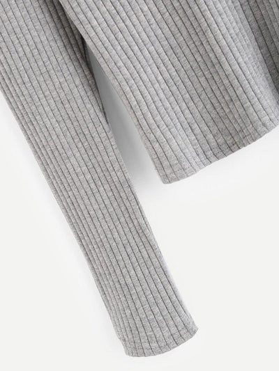 Criss Cross Back Ribbed Tshirt-outerwear-Des Mess