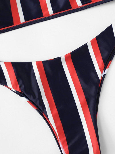 Striped Bikini Set--Des Mess