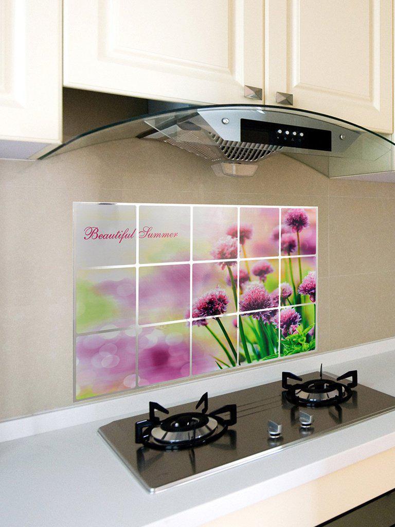 Flower Pattern Oil Proof Sticker-others-Des Mess