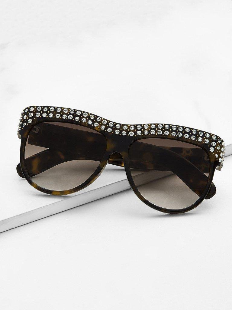 Rhinestone Decorated Sunglasses-accessories-Des Mess