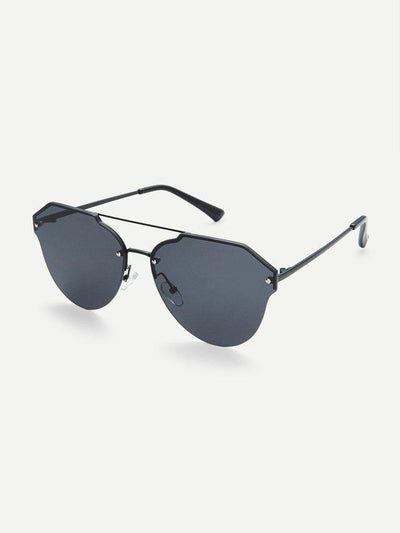 Double Bridge Rimless Sunglasses-accessories-Des Mess