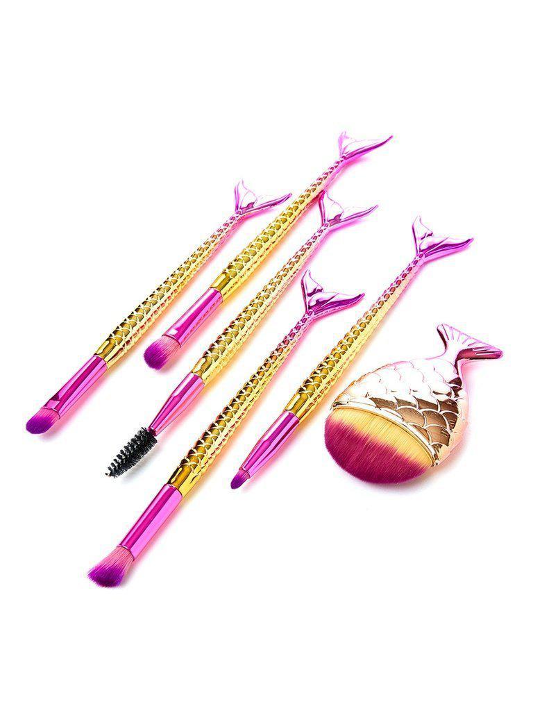 Fish Shaped Handle Makeup Brush 6pcs--Des Mess