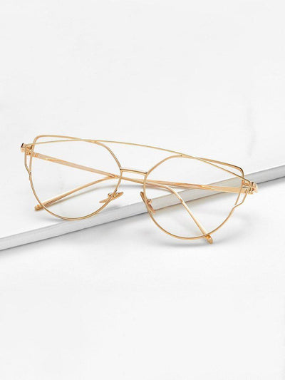 Metal Frame Cat Eye Glasses-accessories-Des Mess