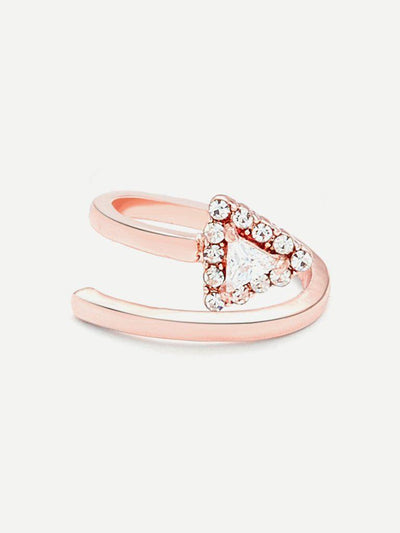 Rhinestone Triangle Design Wrap Ring-jewelry-Des Mess
