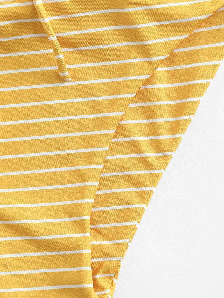 Striped Strappy Bikini Set-swimwear-Des Mess