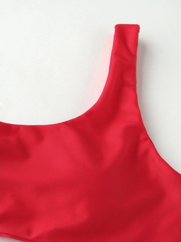 One Shoulder Beach Bikini Set-swimwear-Des Mess