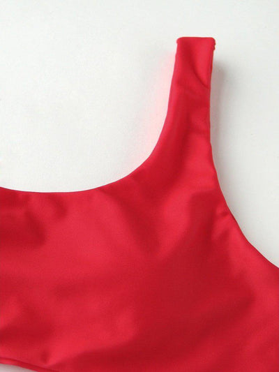 One Shoulder Beach Bikini Set-swimwear-Des Mess