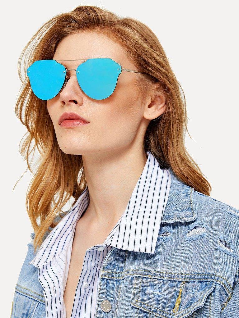 Flash Lens Rimless Sunglasses-accessories-Des Mess