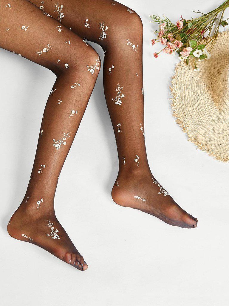 Calico Print Tights-accessories-Des Mess