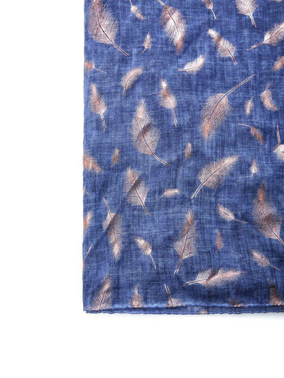 Feather Print Scarf-accessories-Des Mess