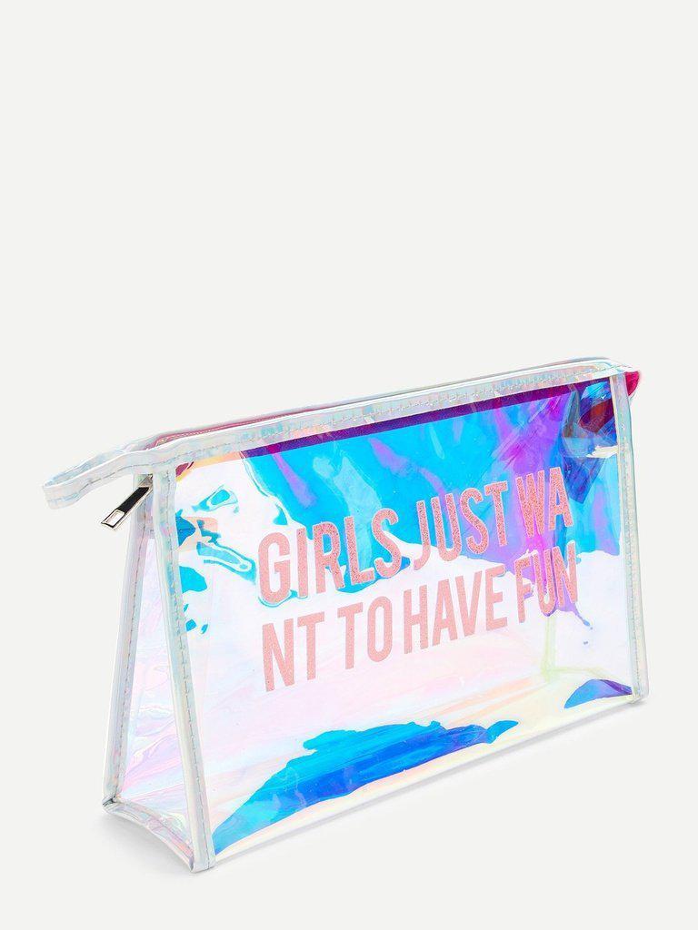Iridescence PVC Makeup Bag-makeup-Des Mess