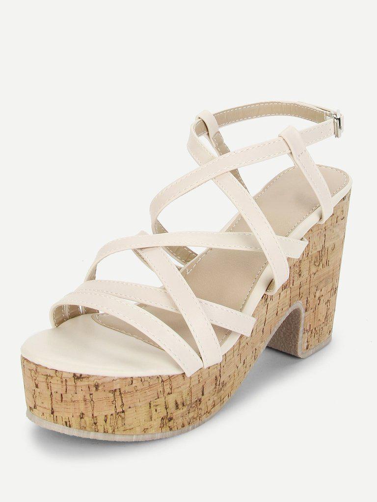 Strappy Platform Wedge Sandals-shoes-Des Mess