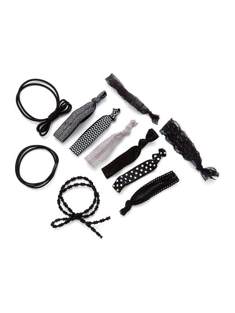 Faux Pearl & Knotted Hair Tie 20pcs With Mesh-hair-Des Mess