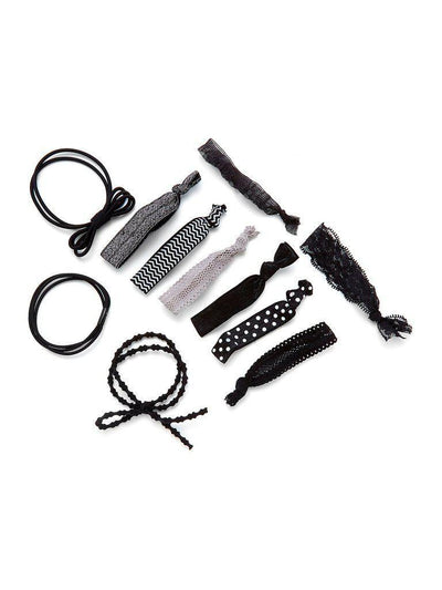 Faux Pearl & Knotted Hair Tie 20pcs With Mesh-hair-Des Mess