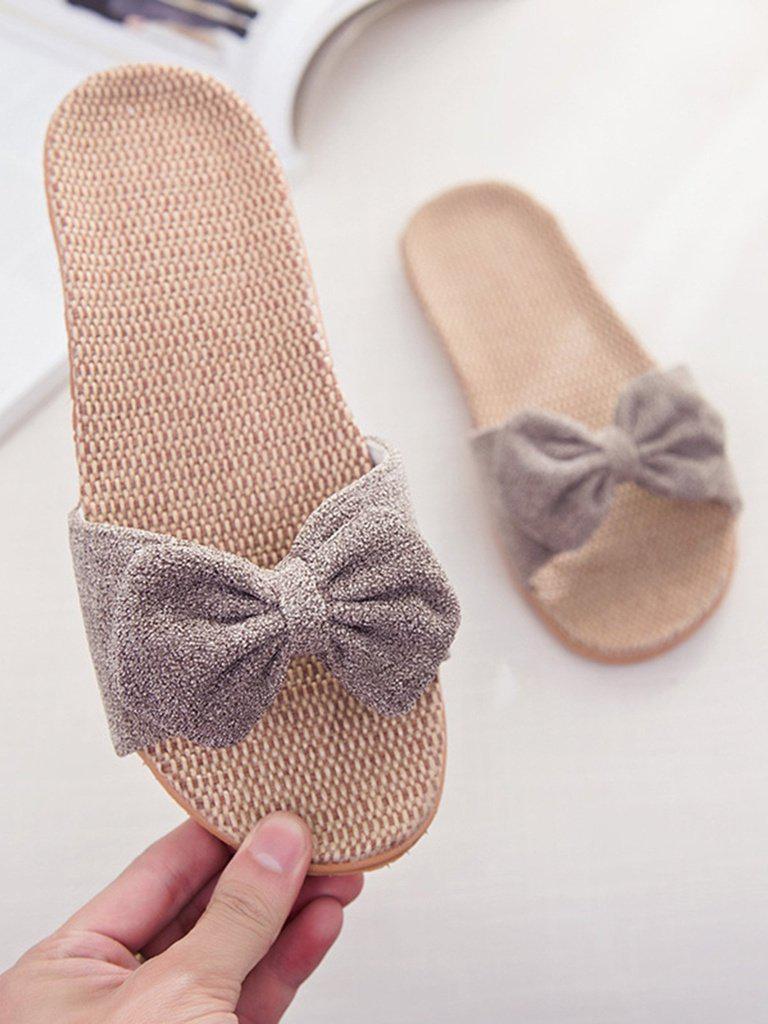 Bow Flat Sliders-shoes-Des Mess