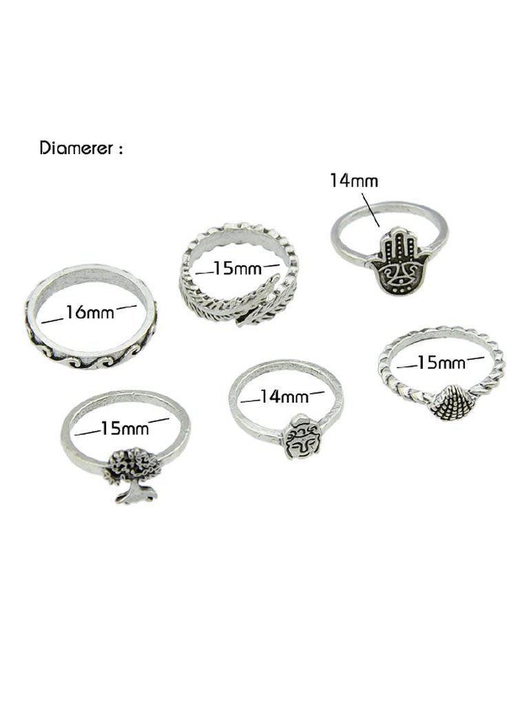 Retro Ring Six-Piece Suit-jewelry-Des Mess