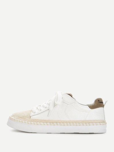 Lace Up Splice Color Sneakers-shoes-Des Mess