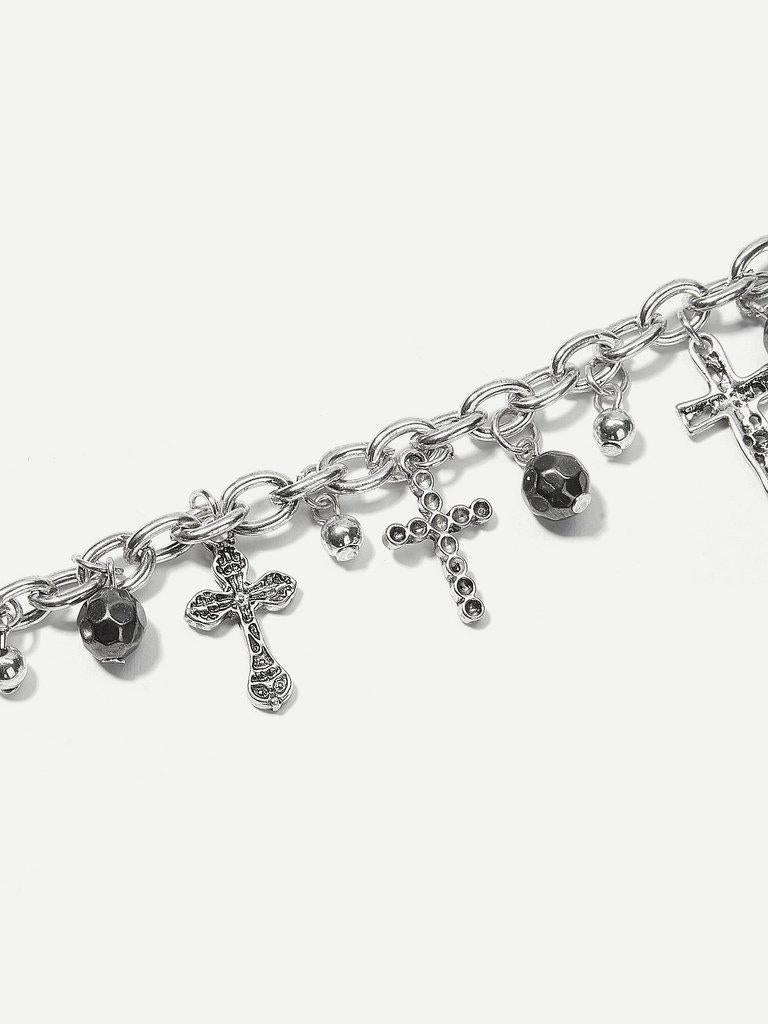 Cross Detail Chain Bracelet--Des Mess