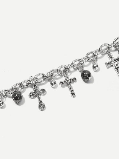 Cross Detail Chain Bracelet--Des Mess