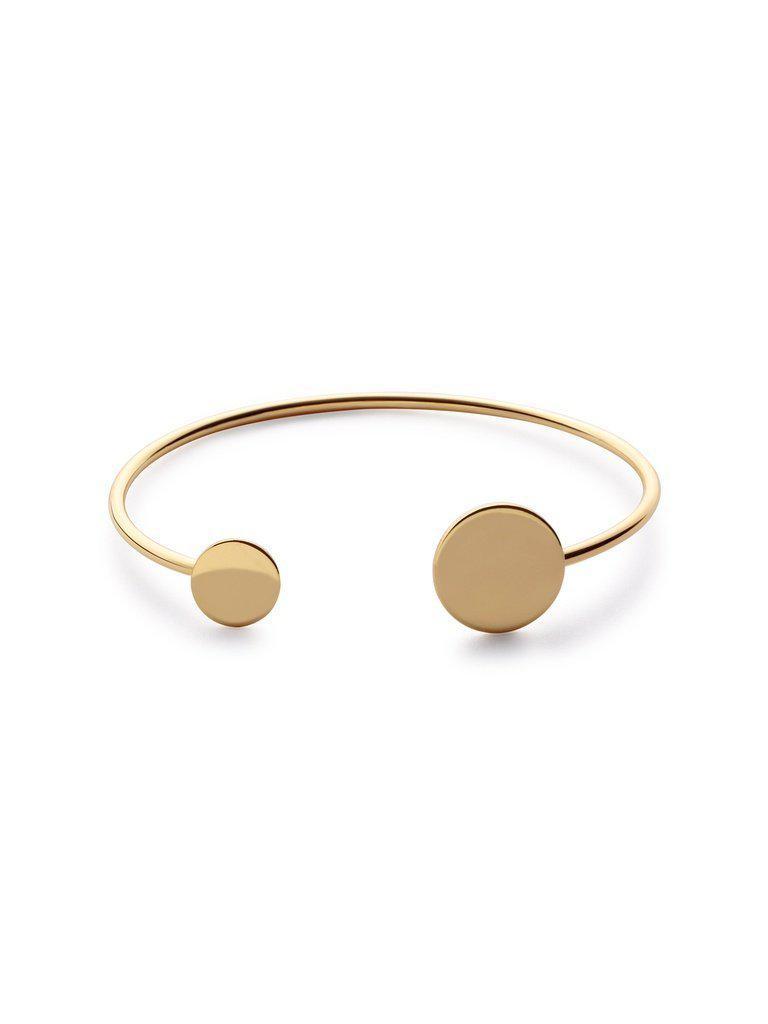 Gold Plated Coin Wrap Bangle--Des Mess