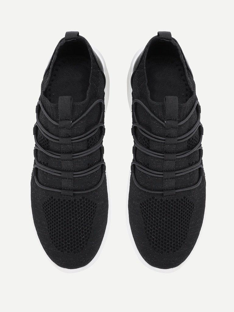 Knit Design Slip On Sneakers-shoes-Des Mess