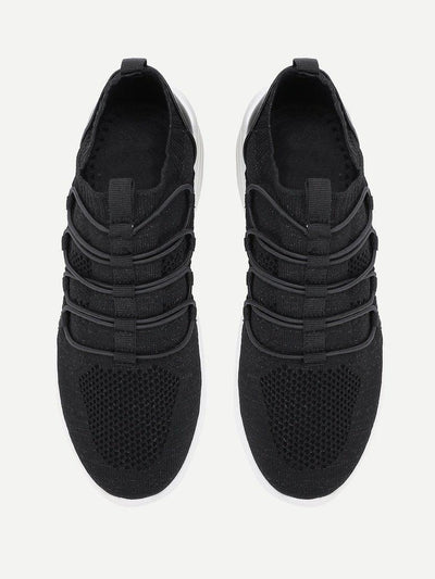 Knit Design Slip On Sneakers-shoes-Des Mess