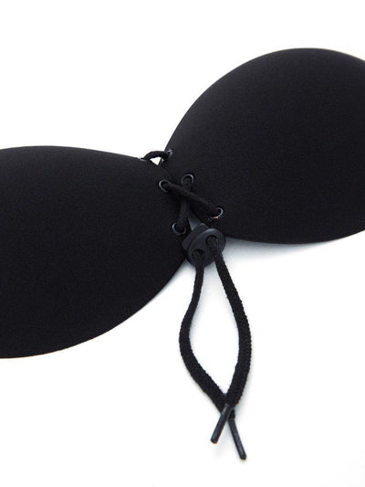 Seamless Lace Up Push Up Self Adhesive Bra-lingerie-Des Mess