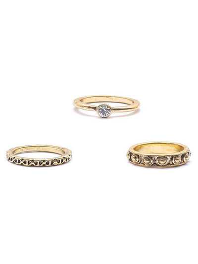 Gold Leaf Shaped Ring Set-jewelry-Des Mess