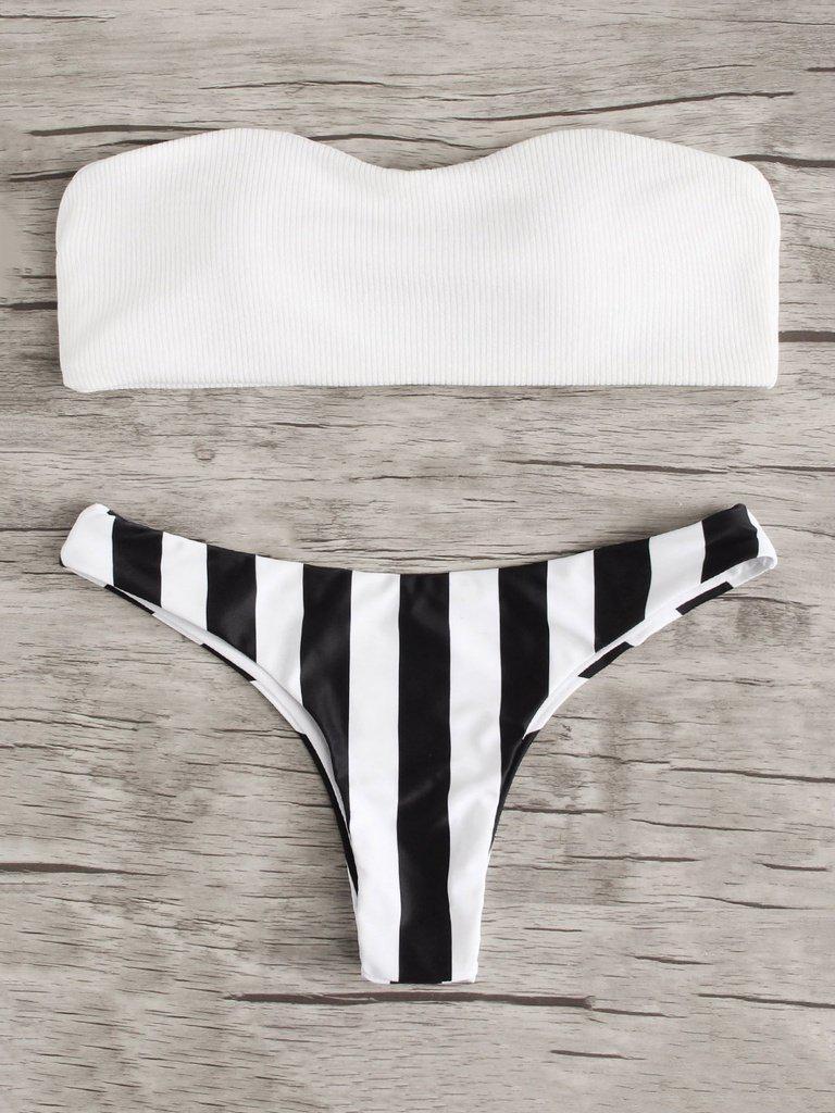 Mix & Match Bandeau Bikini Set-swimwear-Des Mess