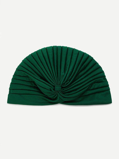 Pleated Plain Turban Hat--Des Mess
