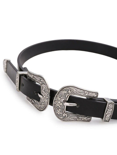 Double Buckle Western Belt-accessories-Des Mess
