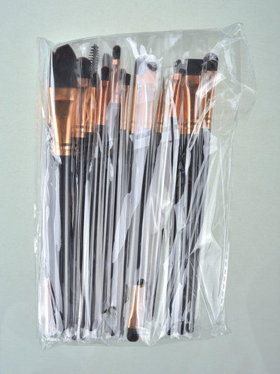 20pcs Professional Makeup Brushes Set Metal Make Up Brush Set-Black-makeup-Des Mess