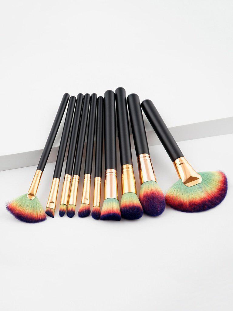 Ombre Bristle Makeup Brush 10pcs--Des Mess
