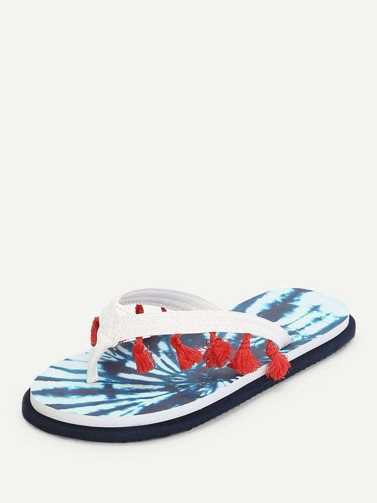 Tassel Detail Flip Flops-shoes-Des Mess
