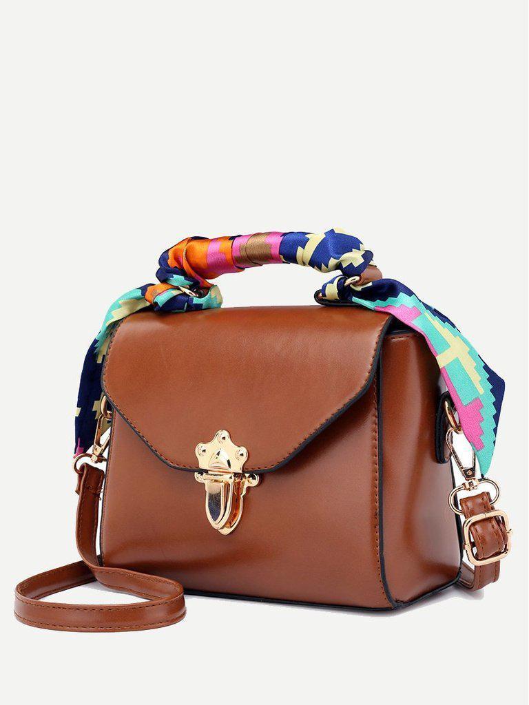 Twilly Scarf Push Lock Shoulder Bag-accessories-Des Mess