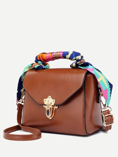 Twilly Scarf Push Lock Shoulder Bag-accessories-Des Mess