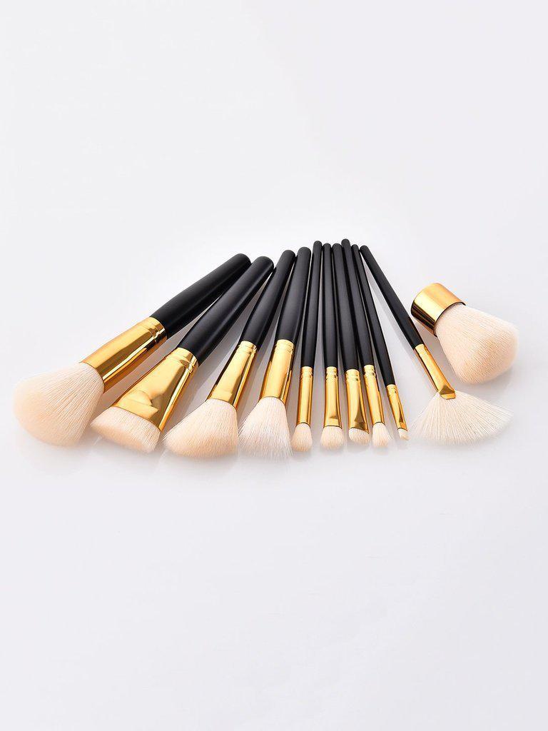 Two Tone Handle Makeup Brush 11Pc-makeup-Des Mess