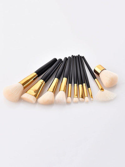 Two Tone Handle Makeup Brush 11Pc-makeup-Des Mess