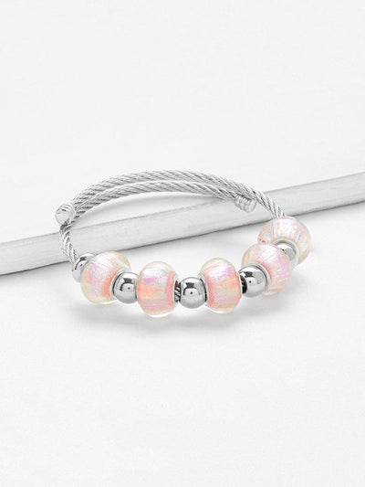 Beaded Detail Wrap Bangle--Des Mess