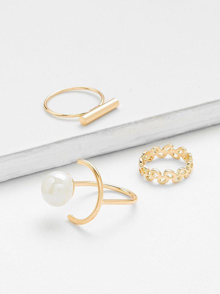 Bar Top Skinny Ring Pack 3pcs-jewelry-Des Mess